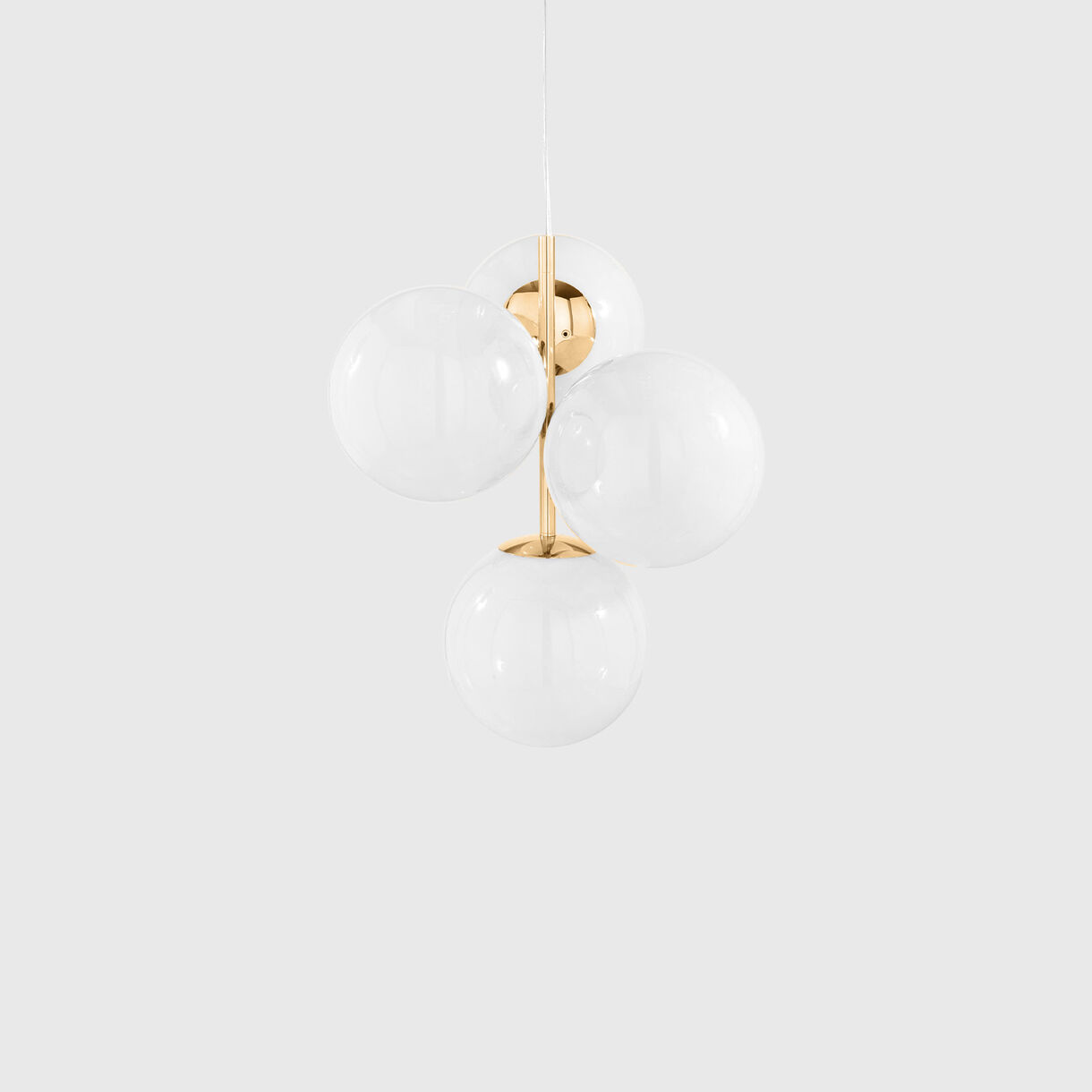 Globe Chandelier Mini, Opal & Gold